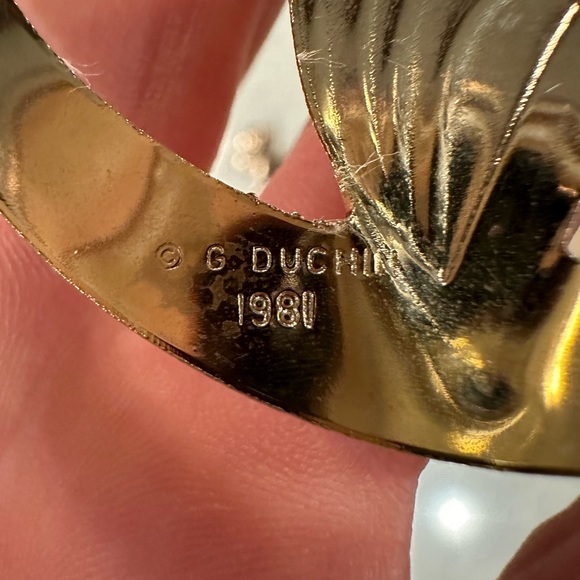 Vintage lot of 4 gold tone/brass ornaments 1980 G.Duchin - Picture 8 of 9